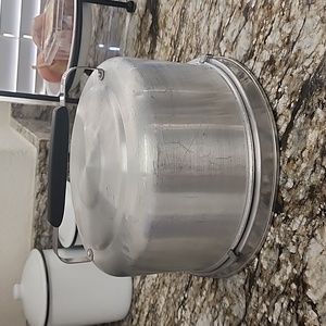 Mirro Vintage 1950's Spun Aluminum Cake Carry Plate